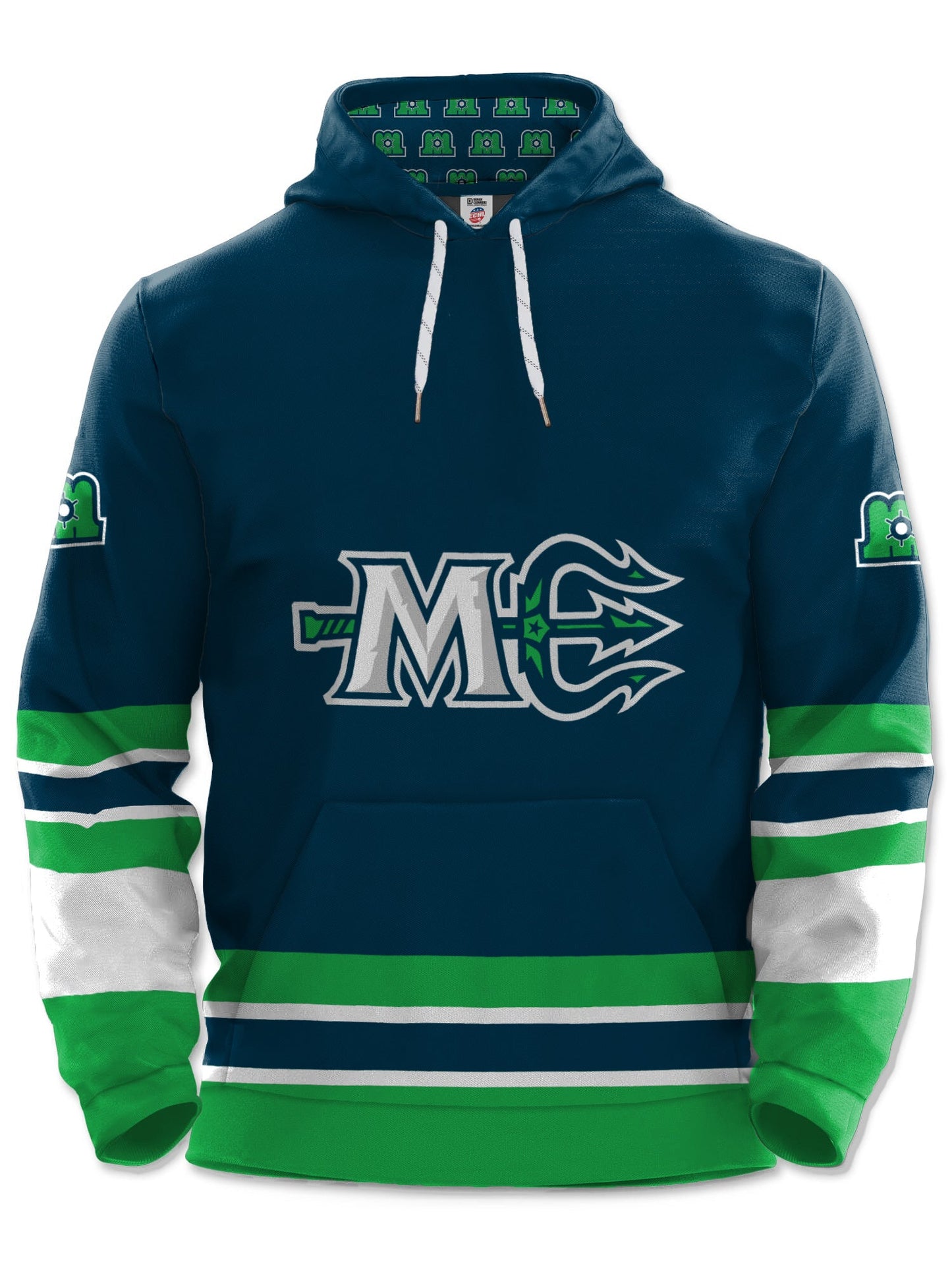 Bench Clearers Maine Mariners Navy Hockey Hoodie