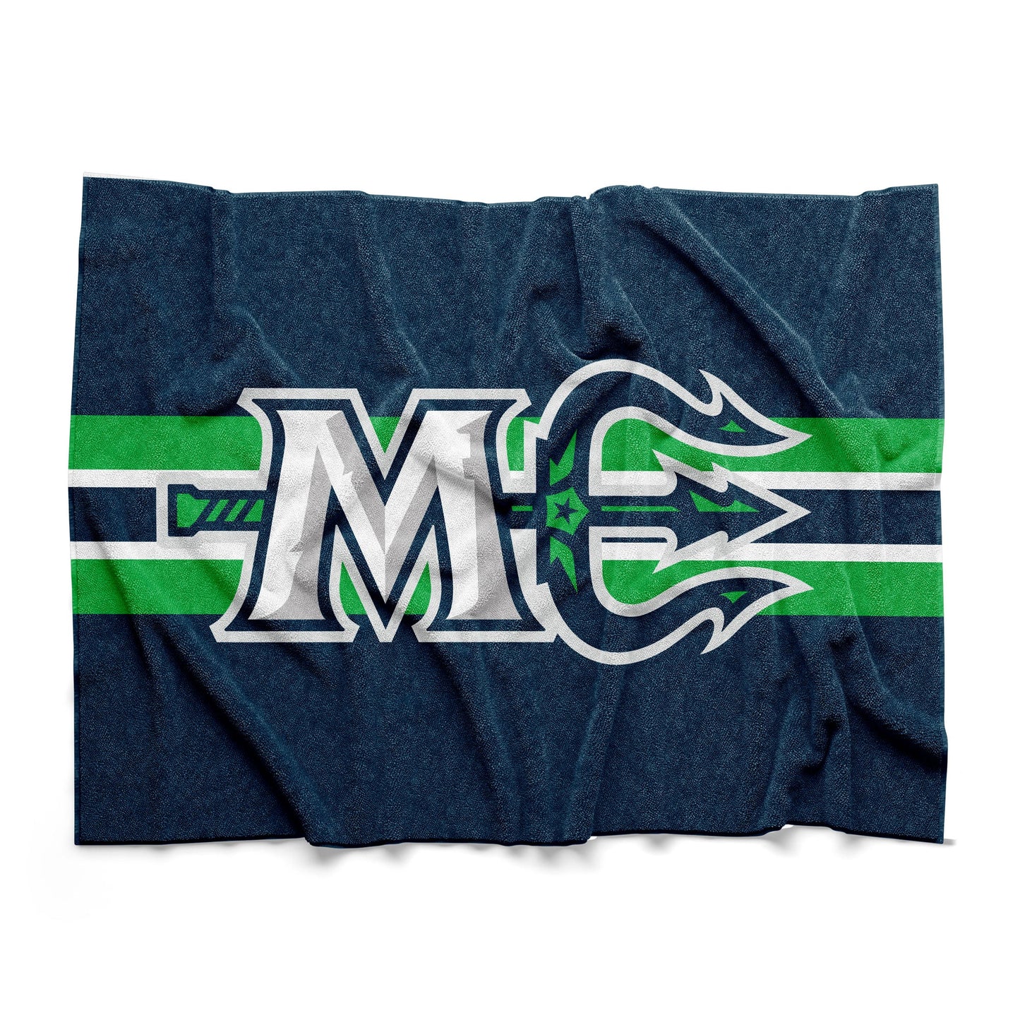 Bench Clearers Maine Mariners Navy Sherpa Blanket