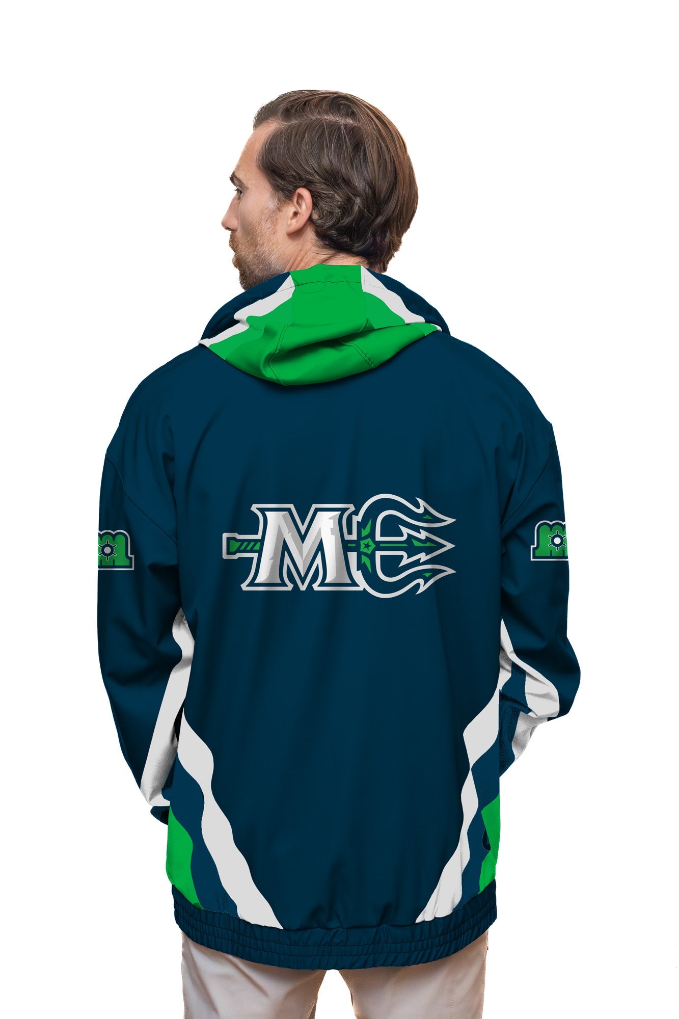 Bench Clearers Maine Mariners Navy Hockey Windbreaker