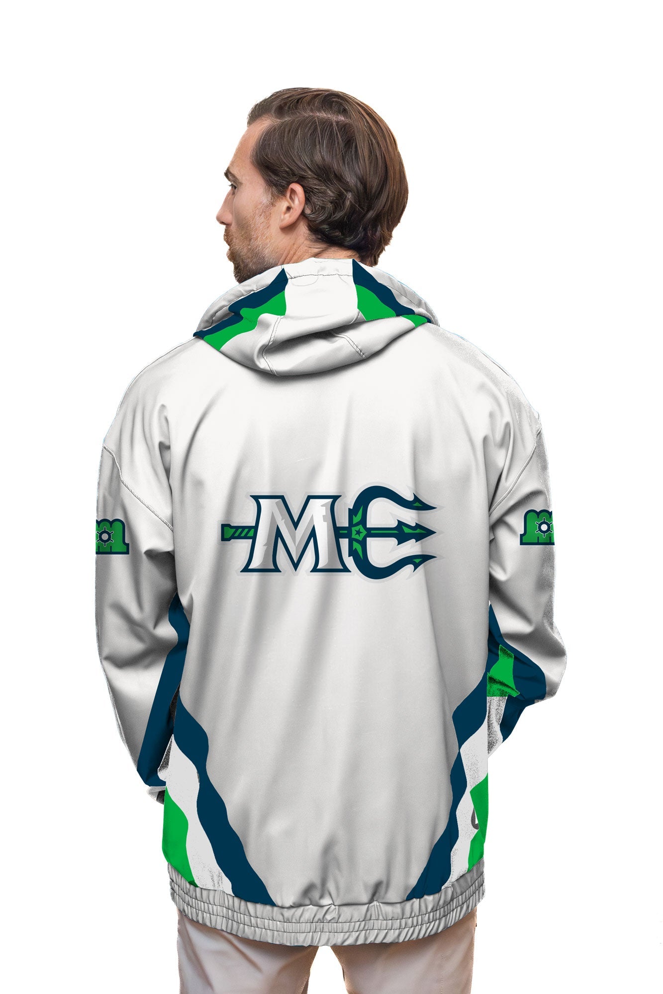Bench Clearers Maine Mariners White Hockey Windbreaker