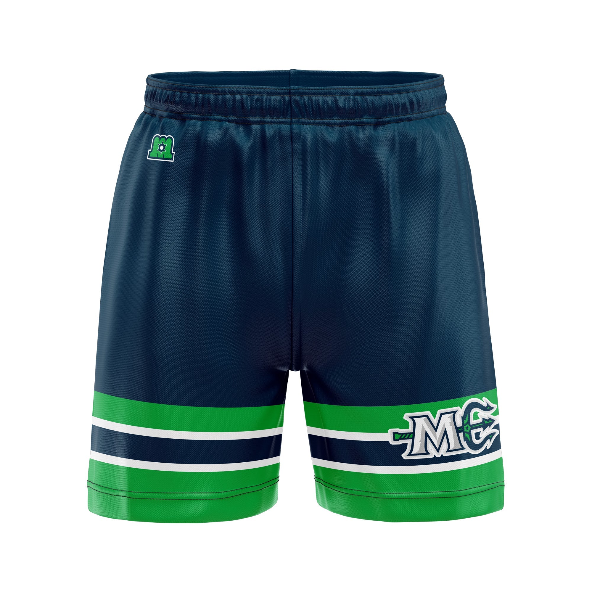 Bench Clearers Maine Mariners Navy Hockey Shorts – Official Maine