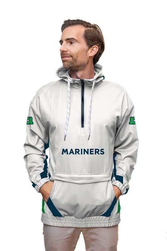 Bench Clearers Maine Mariners White Hockey Windbreaker