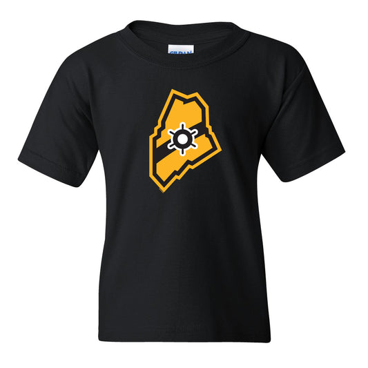 Youth Black/Gold State Logo Shirt